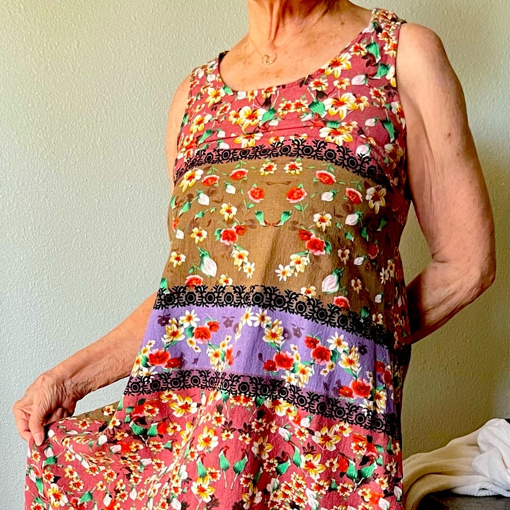 Sheilay Medium Flower Print Sun Dress